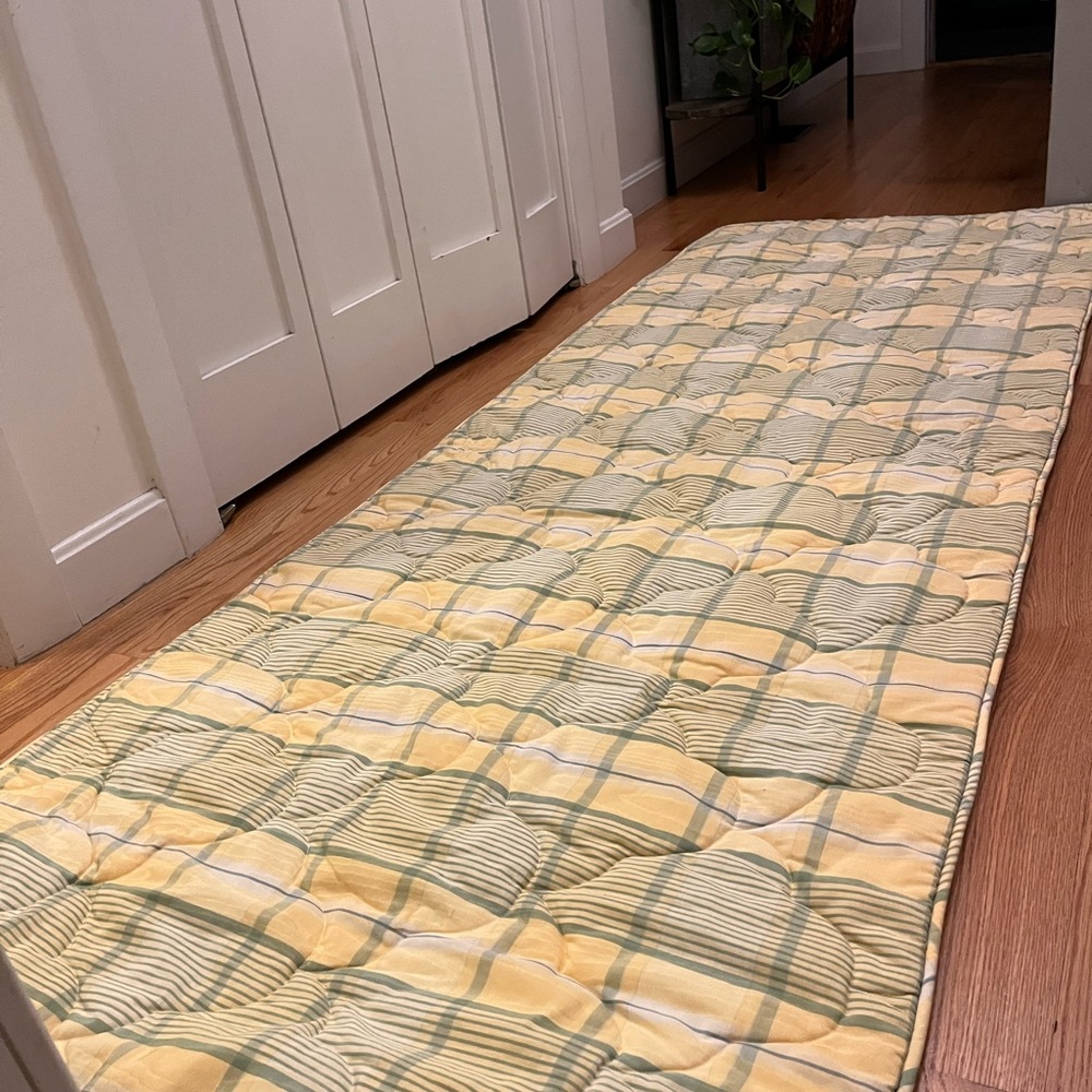 Vintage long rectangular bench cushion